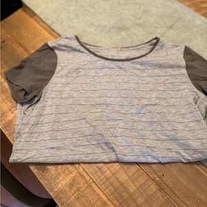 lululemon athletica Gray and Dark Gray Short Sleeve Tee